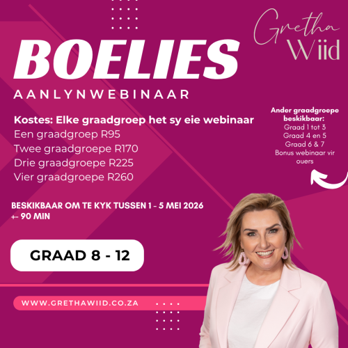 Aanlyn Webinaar: Graad 8-12 Leerders